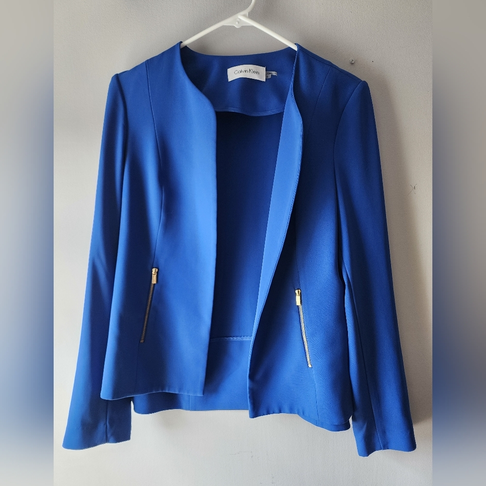 Calvin Klein royal blue suit coat